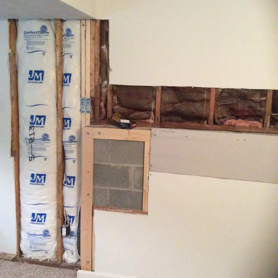 Wall insulation replacement during Basement Flood Cleanup in Neosho